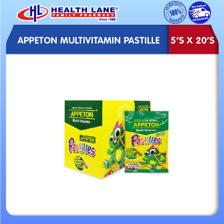 APPETON MULTIVITAMIN PASTILLE 5'Sx20 SACHET